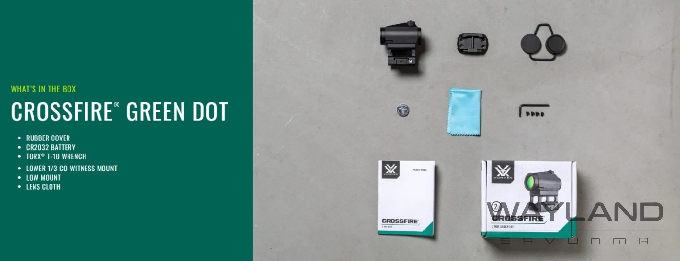 Vortex Crossfire 2 MOA Green Dot | Yeşil Noktalı Hassas Nişangah görseli 6