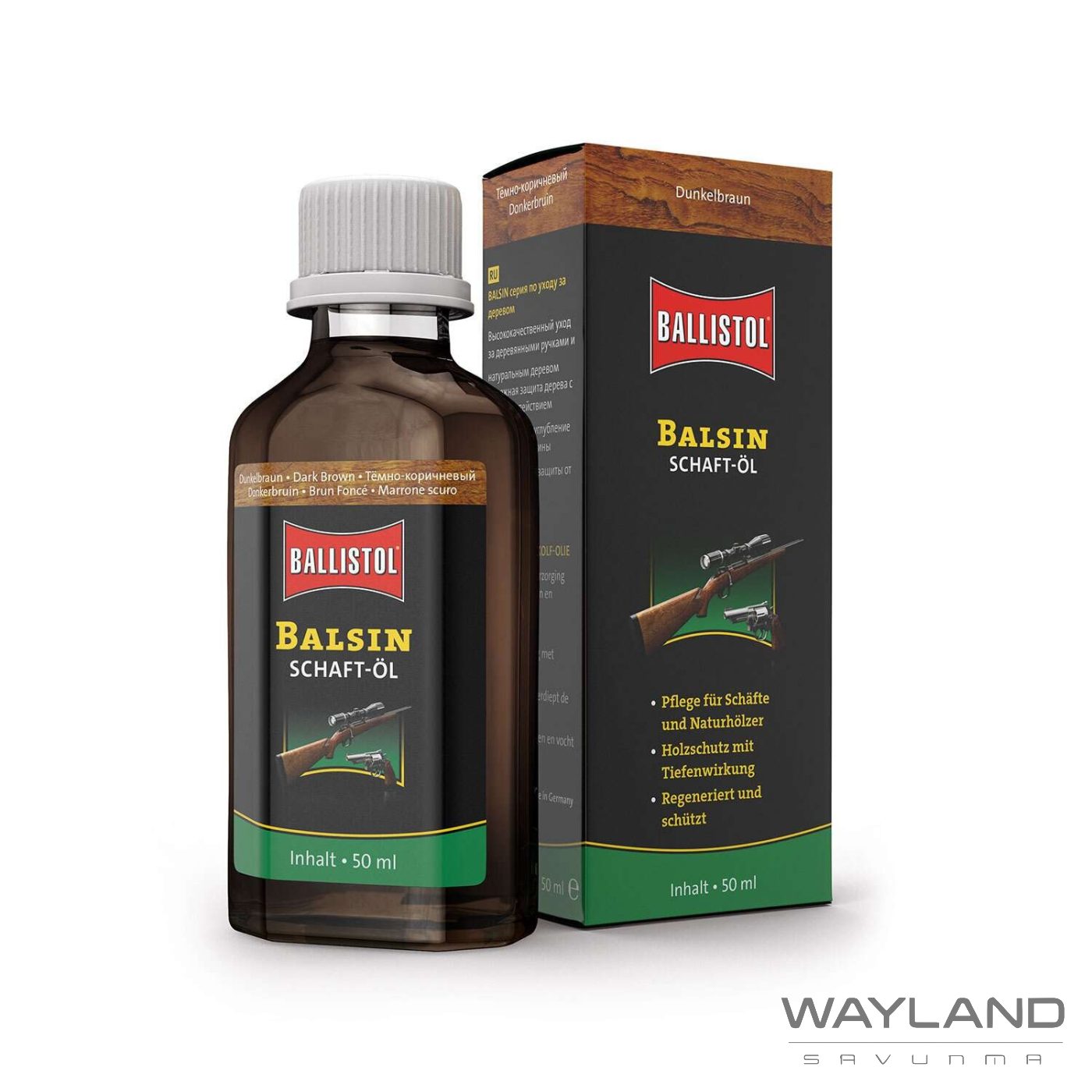 Ballistol Balsin Stockoil Dark Brown 50 ml Koyu Kahverengi
