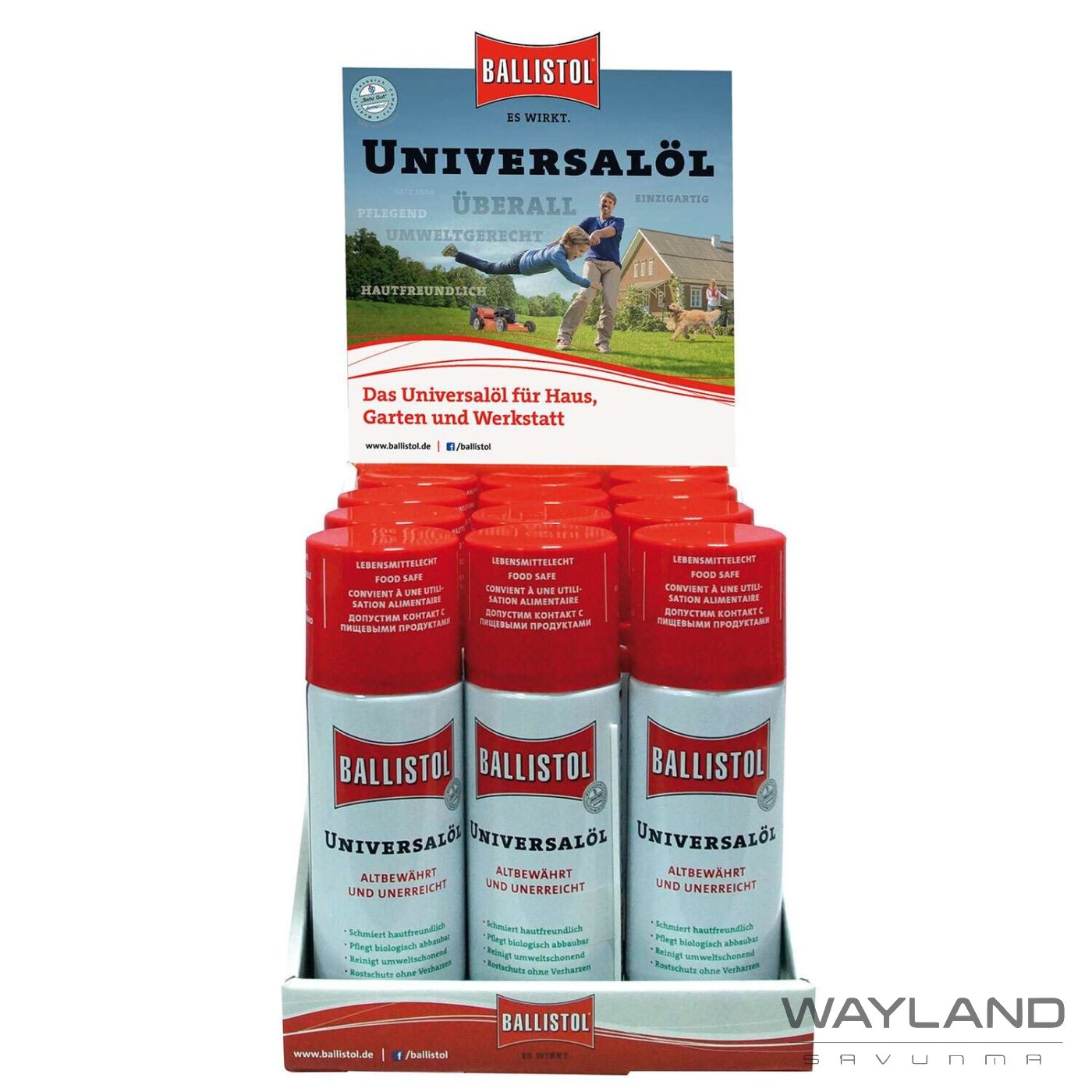 Ballistol Universal Sprey Yağ 200 ml x 12 Adet Masaüstü Set