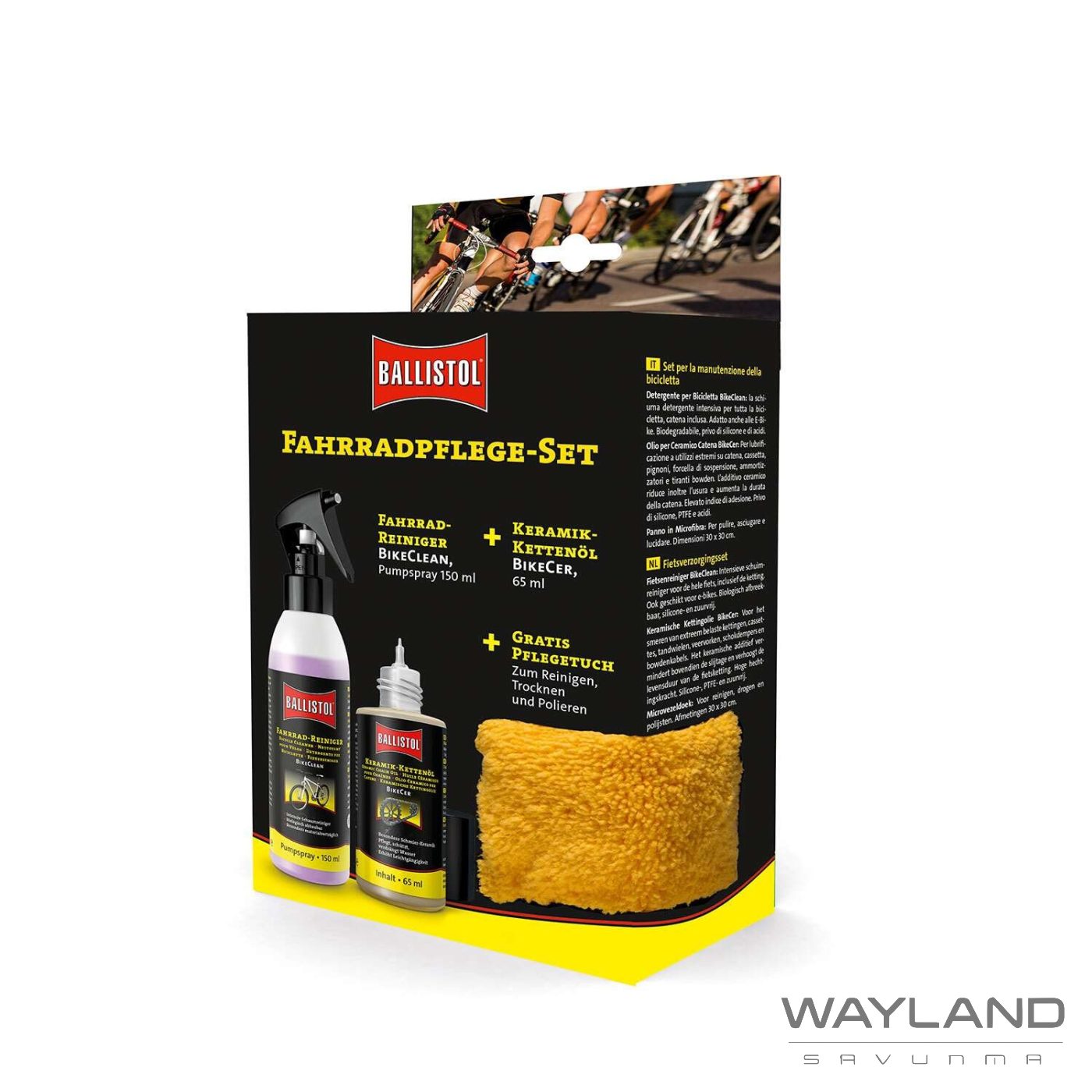 Ballistol Bisiklet Bakım Seti Seramik zincir yağı 65ml + BikeClea